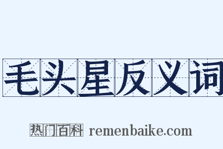 毛头星反义词是什么意思的图片